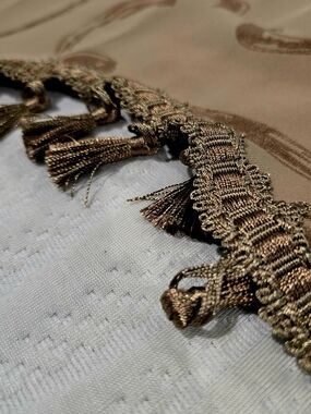 MIA Bronze-Brown Tassel Trim Curtain Valance
